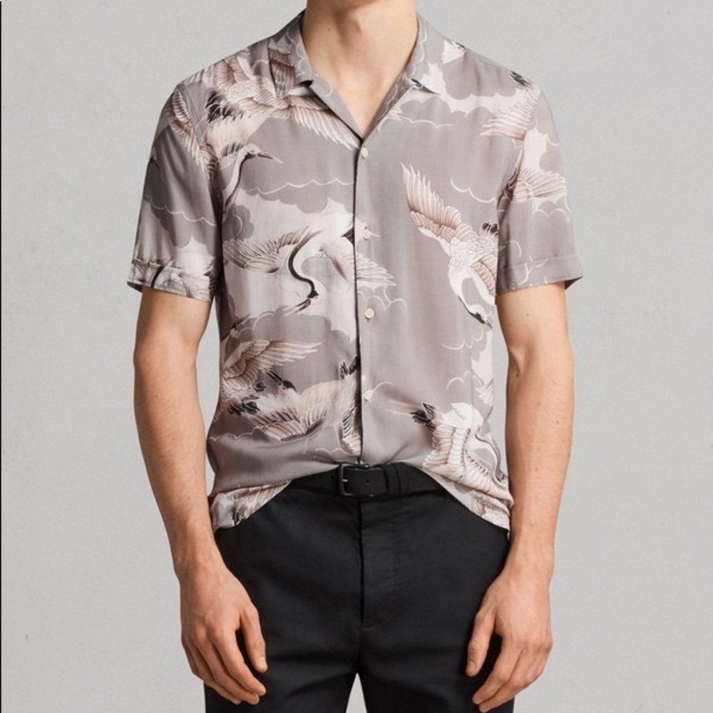 All Saints Romaji Crane Shirt